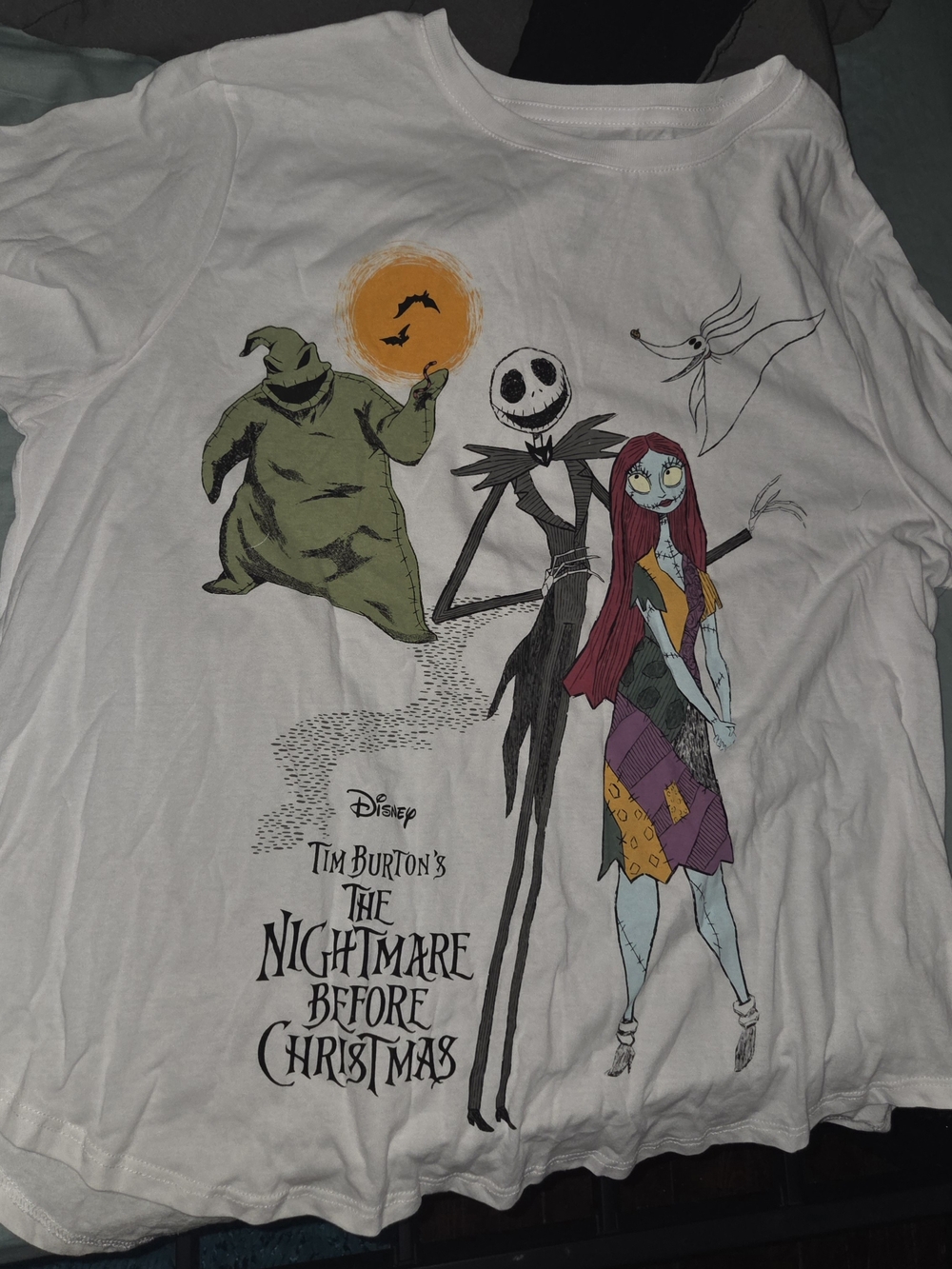 Disney The Nightmare Before Christmas White Womens T-Shirt